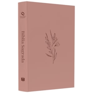 Biblia Sagrada Flor Minimalista Marrom